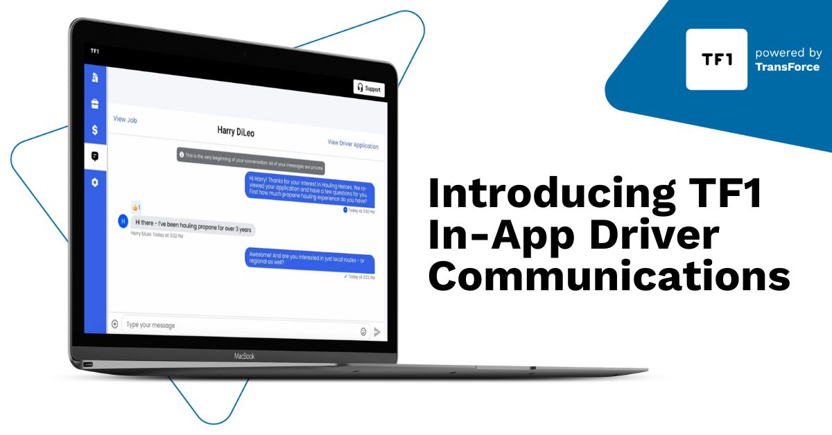 Introducing TF1 In-App Driver Communications